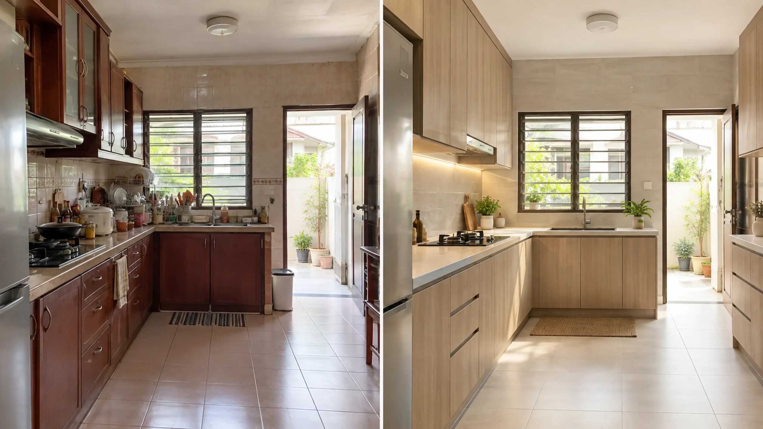 Kitchen Cabinet Renovation Malaysia before and after