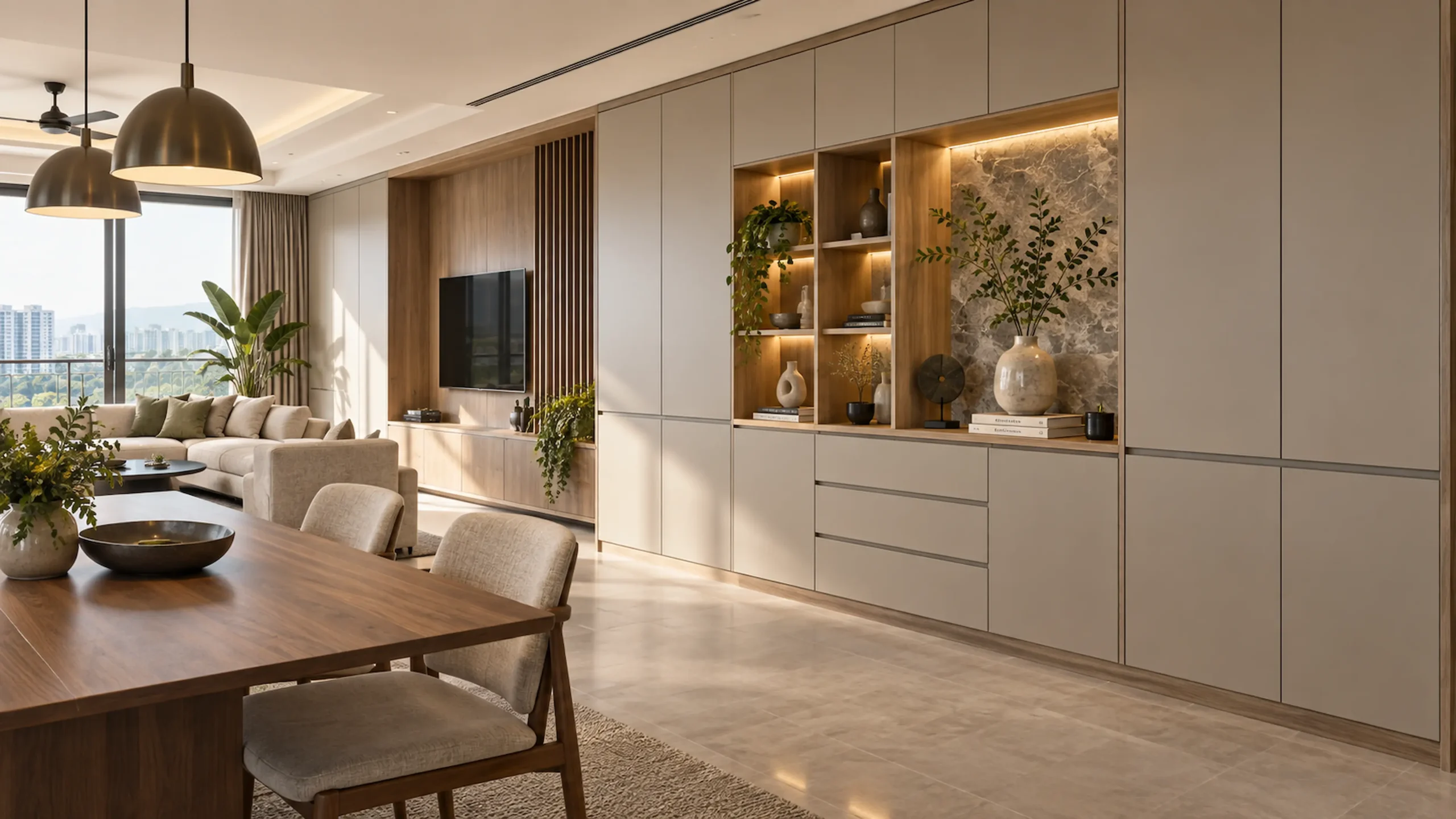 Kitchen Cabinet Maker Malaysia display and hidden storage